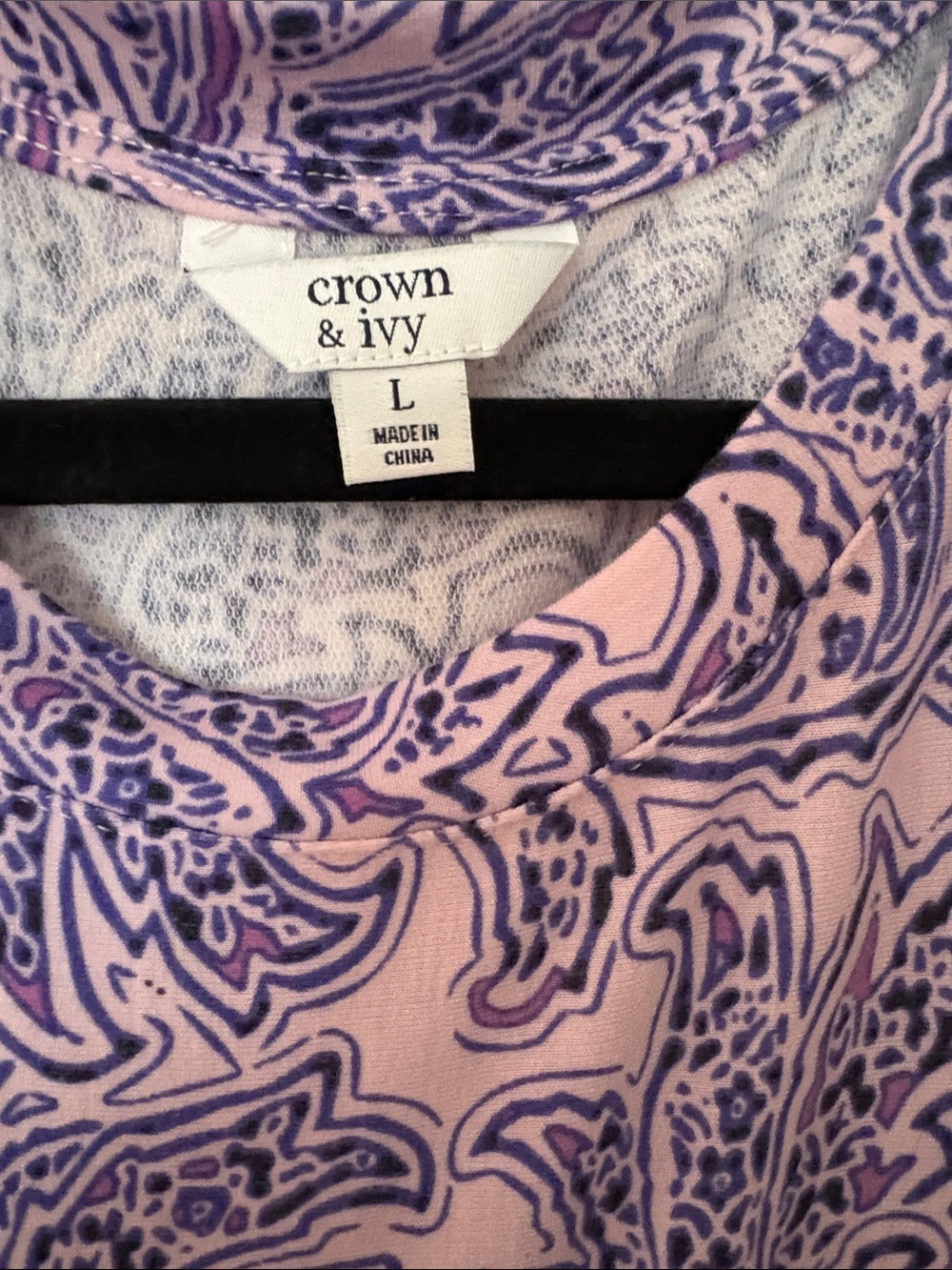 Crown & Ivy Lavender Paisley Tiered Maxi Dress - Picture 2 of 3